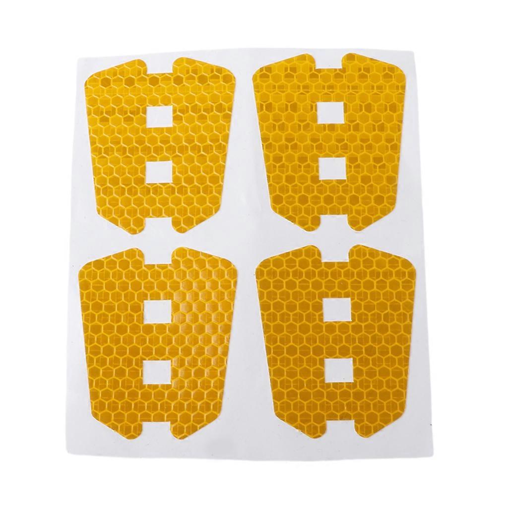 4 Pcs Bicycle Spoke Reflective Stickers Bicycle Warning Safety Strips Reflector