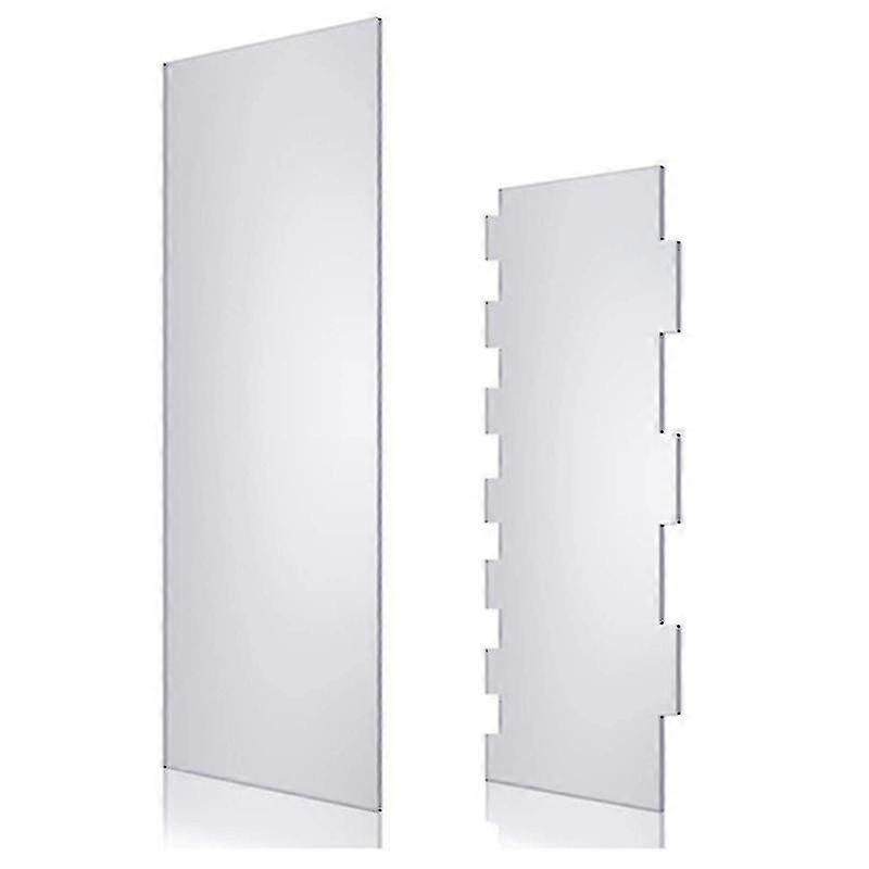 2 New Rectangular Serrated Transparent Cake Scraper Stripe Edges