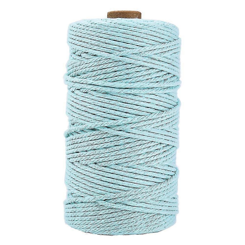 4mm*109yards Cord Rope - Colored One String Twisted Rope For Diy Crafts, Wall Hanging, Plant Hangers,Light blue