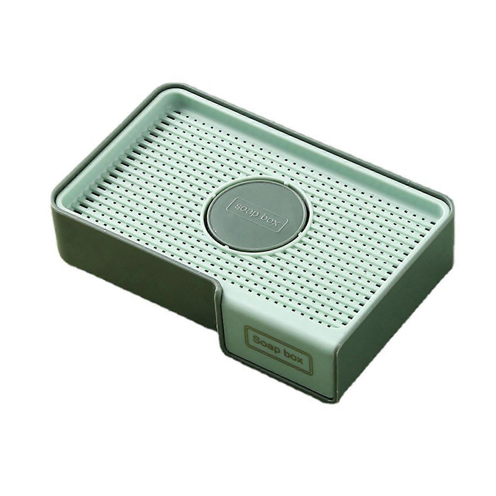 Wall Mounted Soap Storage Box Draining Removable Rack Organizer Shelf