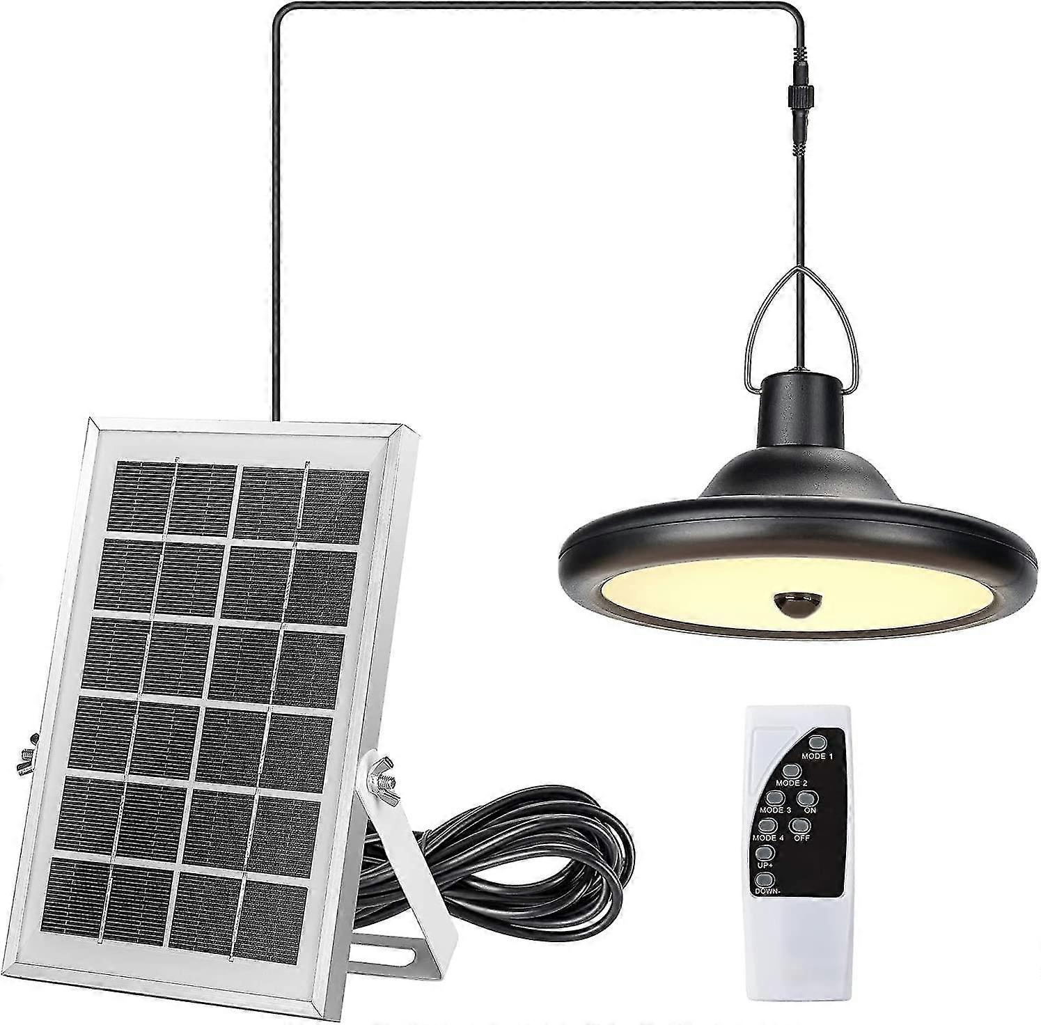 solar light,4modes,6brightneslevels,with motion sensor,remote control,warm white