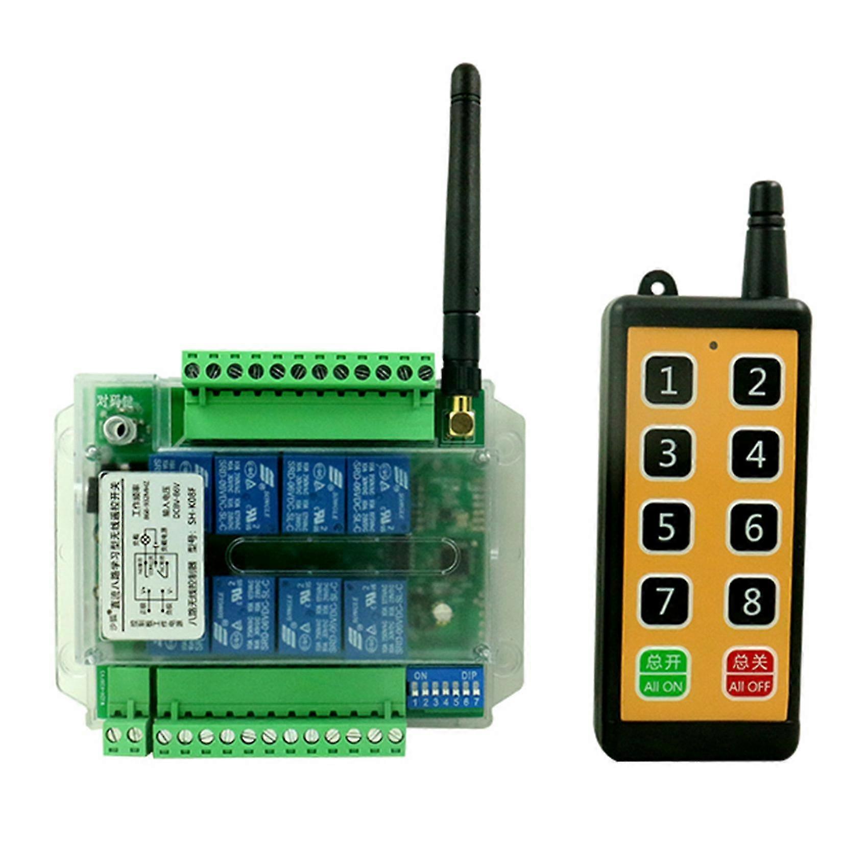 Wireless Rf Remote Control Switch 12v/24v/48v Motor Jog/self-locking Interlock Distribution Box Con