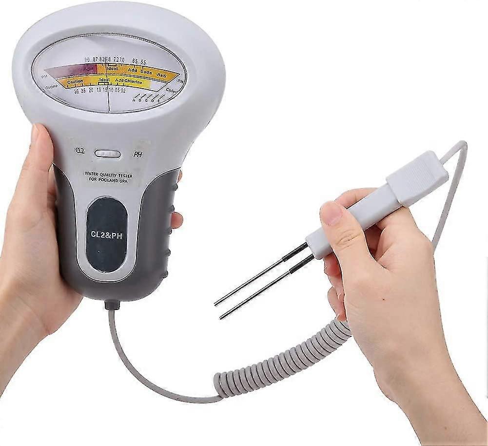 Multifunction Lcd Digital Tester, Pc-102b Cl2 - Ph Chlorine Tester For Pool, Spa Water Quality Analyzer With Probe Digital Ph Tester