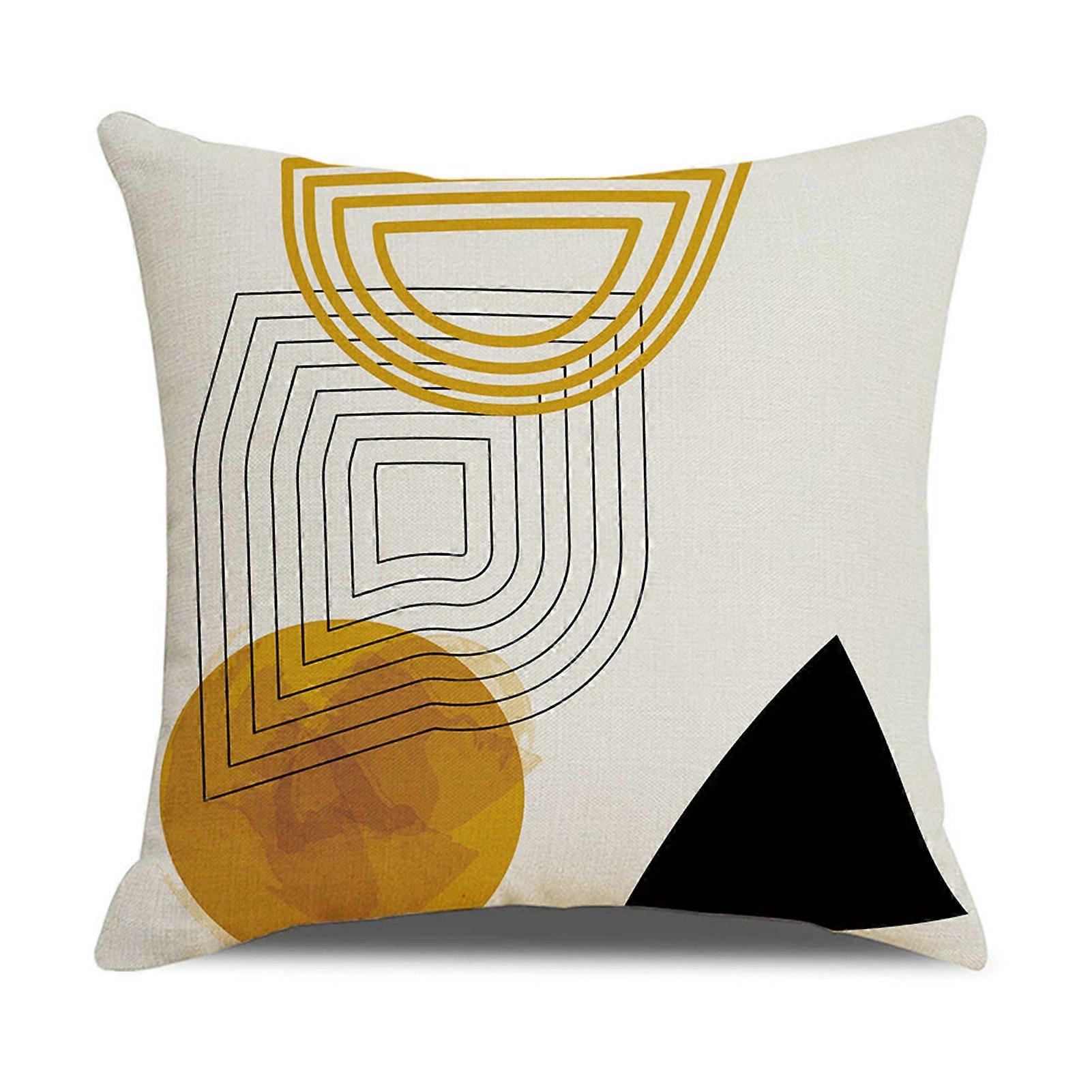 Throw Pillowcase Minimalism Abstract Pattern Printed Pillowslip with Hidden Zipper Bedding Decoration Soft & Comfy Sofa Cushion Cover Square Pillow Sh
