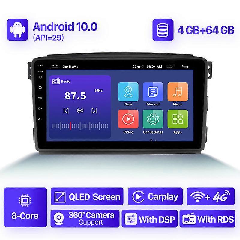 Car Radio Multimedia Player GPS For 2005 2006 2007 2008 2009 2010 BENZ SMART Android 10.0 4G QLED DSP Carplay Head Unit