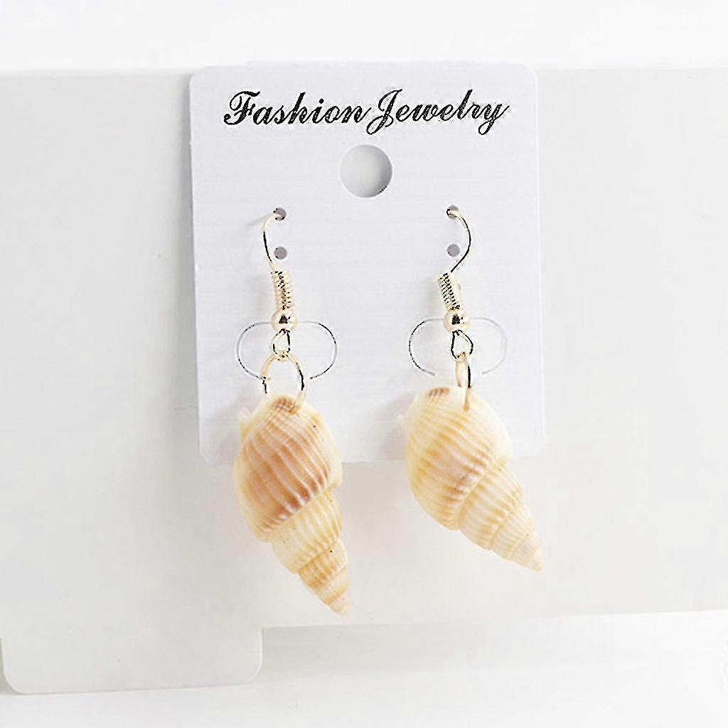 Boucles d’oreilles en coquille de conque naturelle faites à la main Boucles d’oreilles Ear Hook Beach Boucles d’oreilles mode