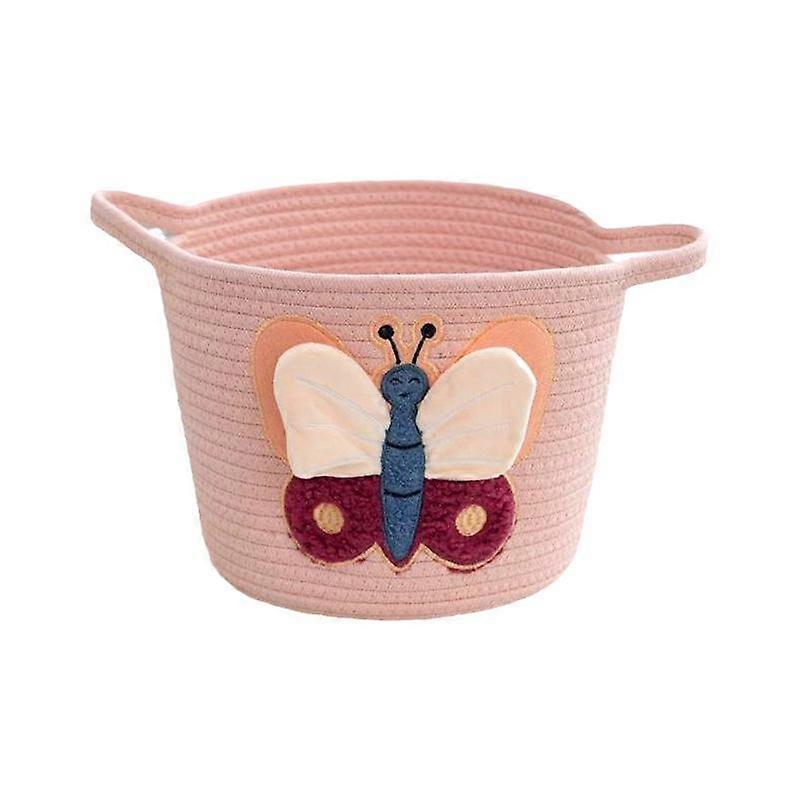 1 قطعة لطيف متعدد الوظائف القطن الموضوع متماسكة التطريز تخزين دلو قوس قزح المنسوجة يدويا صندوق التخزين