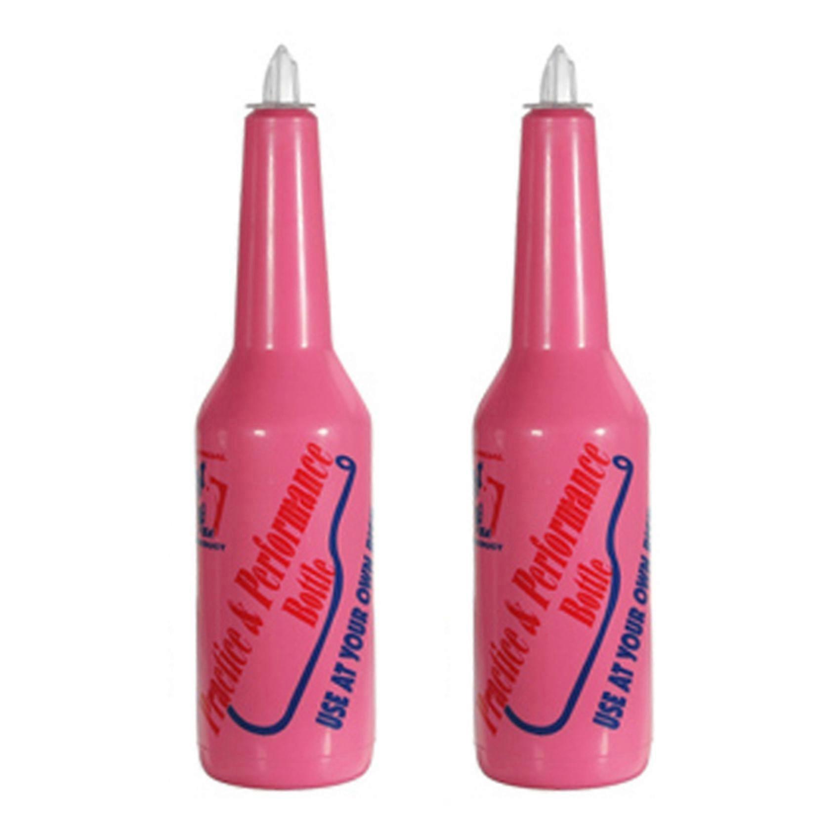 2X Flair Bartender Bartending Practice Bar Pub Bottle Wine Cocktail Shaker - Pink