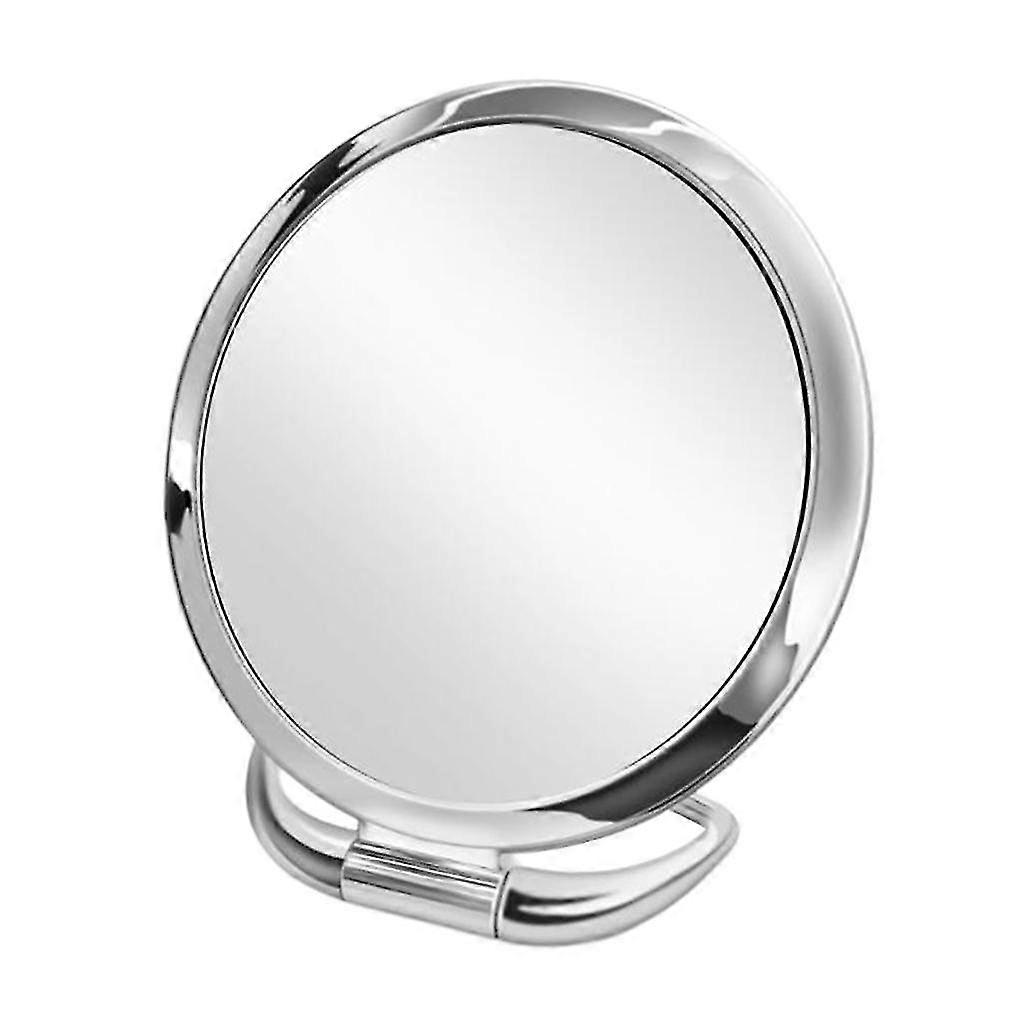 Folding Double Sided Makeup Mirror Bathroom Free-standing Tabletop Mirror - As Described
