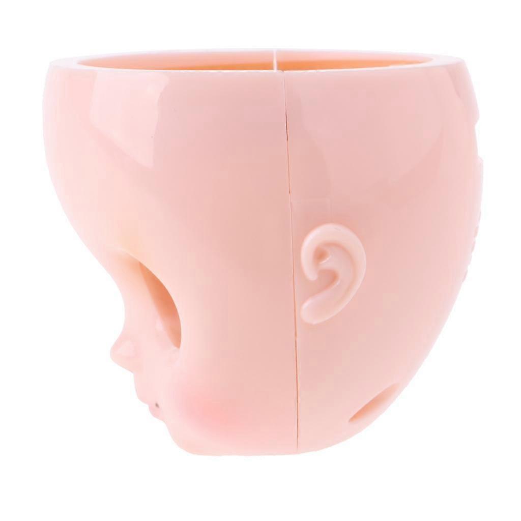 2x Headpiece with Hairy Screws Head Front Face Doll Making