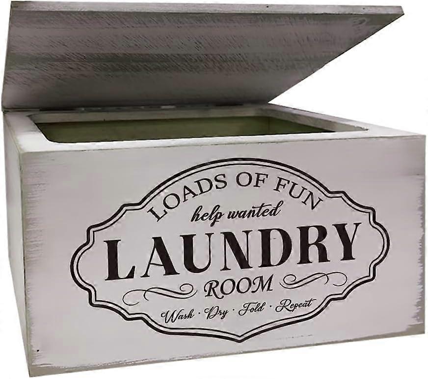 Dryer Sheets Holder with Lid Rustic Dryer Sheet Dispenser Laundry Room Lettering Dryer Sheets Container Vintage Laundry Fabric Softener Dispenser Box