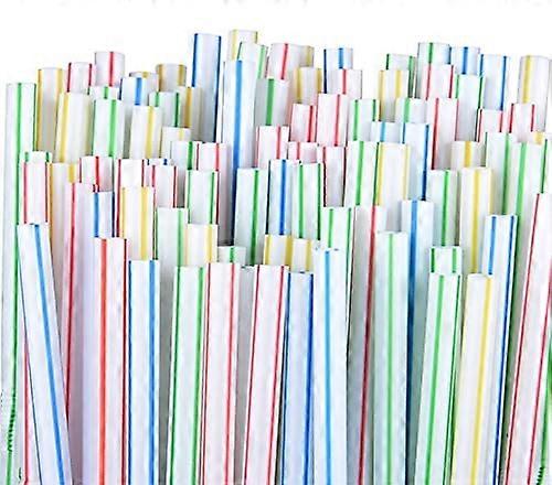 Straws 100 Drinking Straws Flexible Reusable Straws Multi Coloured Striped