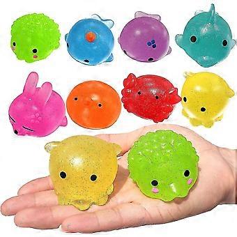 8 deler jumbo glitter mochi squishy leketøy squishy dyr stresslindrende barn festgaver