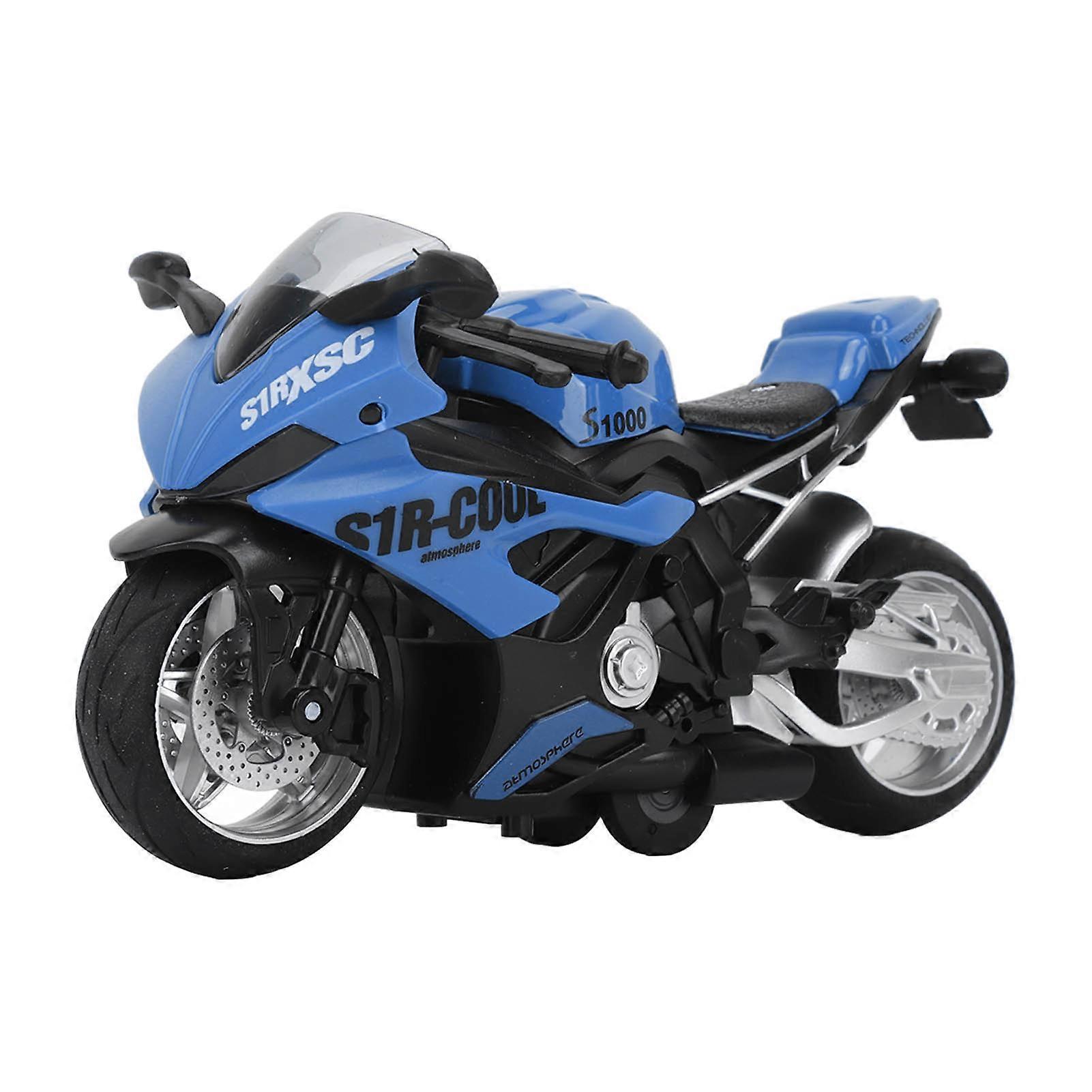 Kids Pull Back Motorcycle Toy Sound Light Effects High Simulation Alloy Motorcycle Model