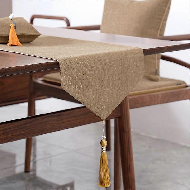 Aspect Table Runner(Beige, 30x80cm) Modern Linen Table Runner High Quality Waterproof Linen Table Runner for Party and All Year Round