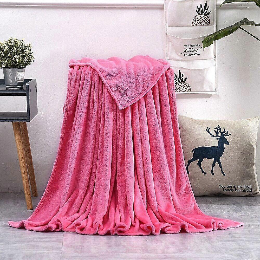 Soft Warm Coral Fleece Blanket Winter Sheet Bedspread Sofa Throw