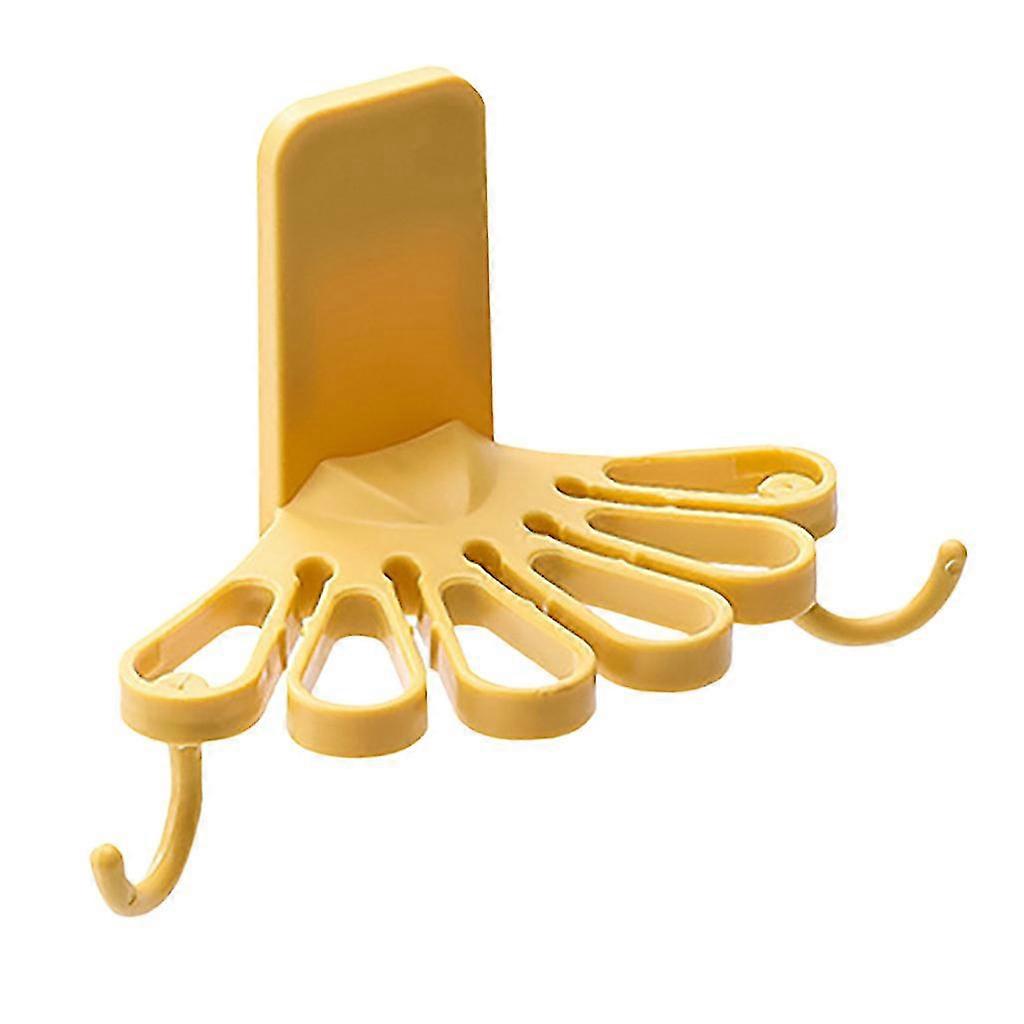 Wall-mounted Seamless Sticker Creative Pattern Bathroom Towel Clip Silk Scarf