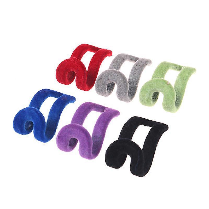 Cloth Hanger Hook Mini Flocking Clothes Holder Hook Closet Organizer x 10pcs
