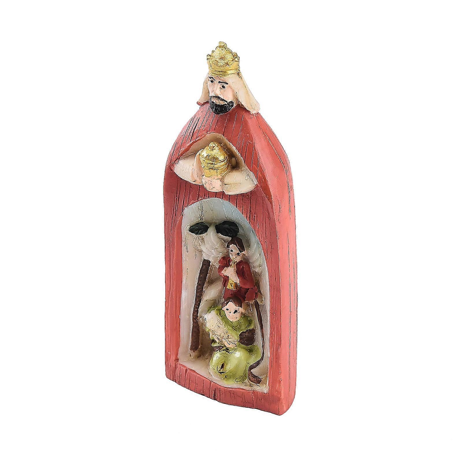 קישוט המולד מלאכת יד חג המולד חמוד 10 4 2.5 ס"מ ירוק / כתום / ורוד ציור ידני פיסול אמנות מופשטת