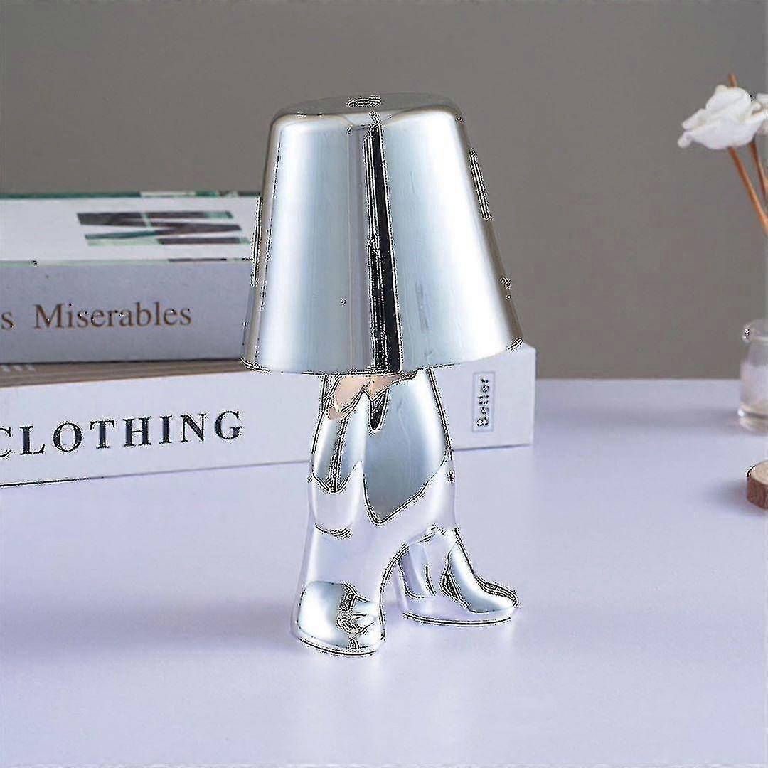 Lampe de chevet tactile, lampe de bureau dorée, rechargeable, décorative, sans fil, portative, avec port USB