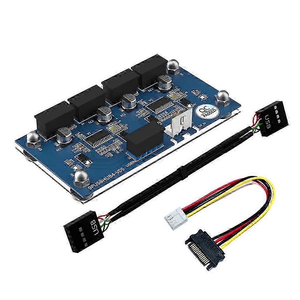 Durability USB2.0 9Pin Header USB2.0 Hubs Splitter for Multiple Devices