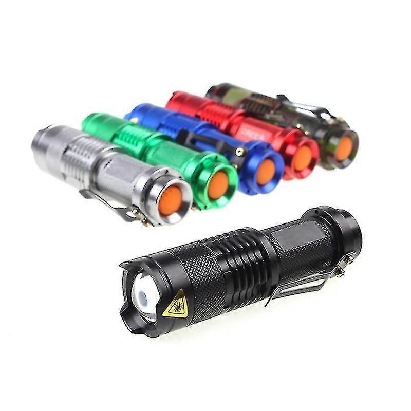 Zoom Mini Sk68 Torch Portable Torch Camping Light Pen Clip Lightgreen-ZZY