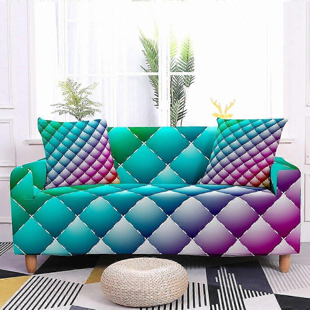 3D Print SofaCover for Living Room Elastic Geometric Slipcover Printed Protector