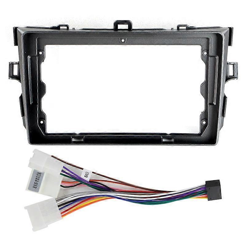 For 2Din 9-Inch Android Car Radio Fascias Frame For Toyota Corolla E140/150 2006-2013 Power Cord Canbus BOX Frame Panel Kit