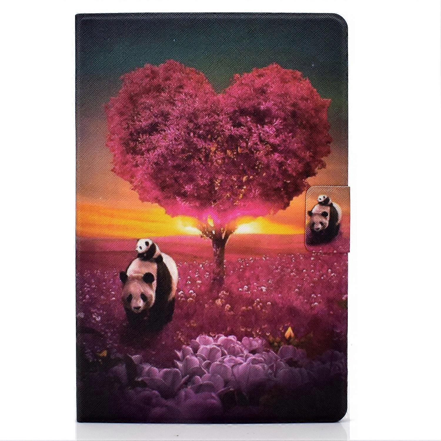 Tablettikotelo Lenovo Tab M11 / Xiaoxin Pad 11 2024 värillinen piirustus älykäs nahkainen tablettikotelo (Panda)