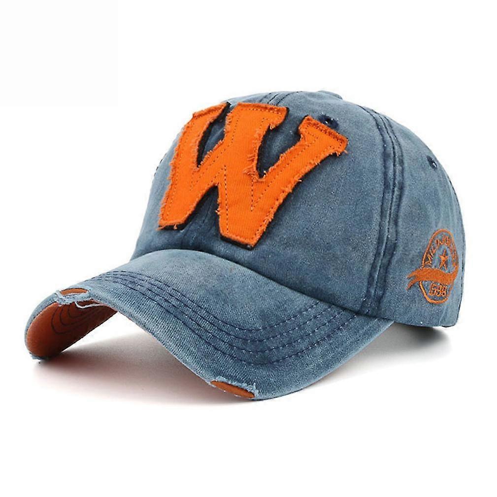 Denim Baseball Cap Letter W Outdoor Sport Cap