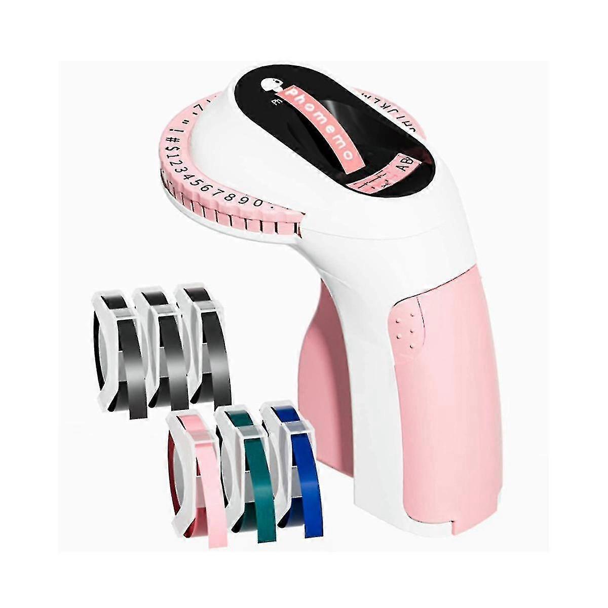 E975 Embossed Label Making Machine 3d Portable Home Handheld Press Plastic Embossing Color Printer