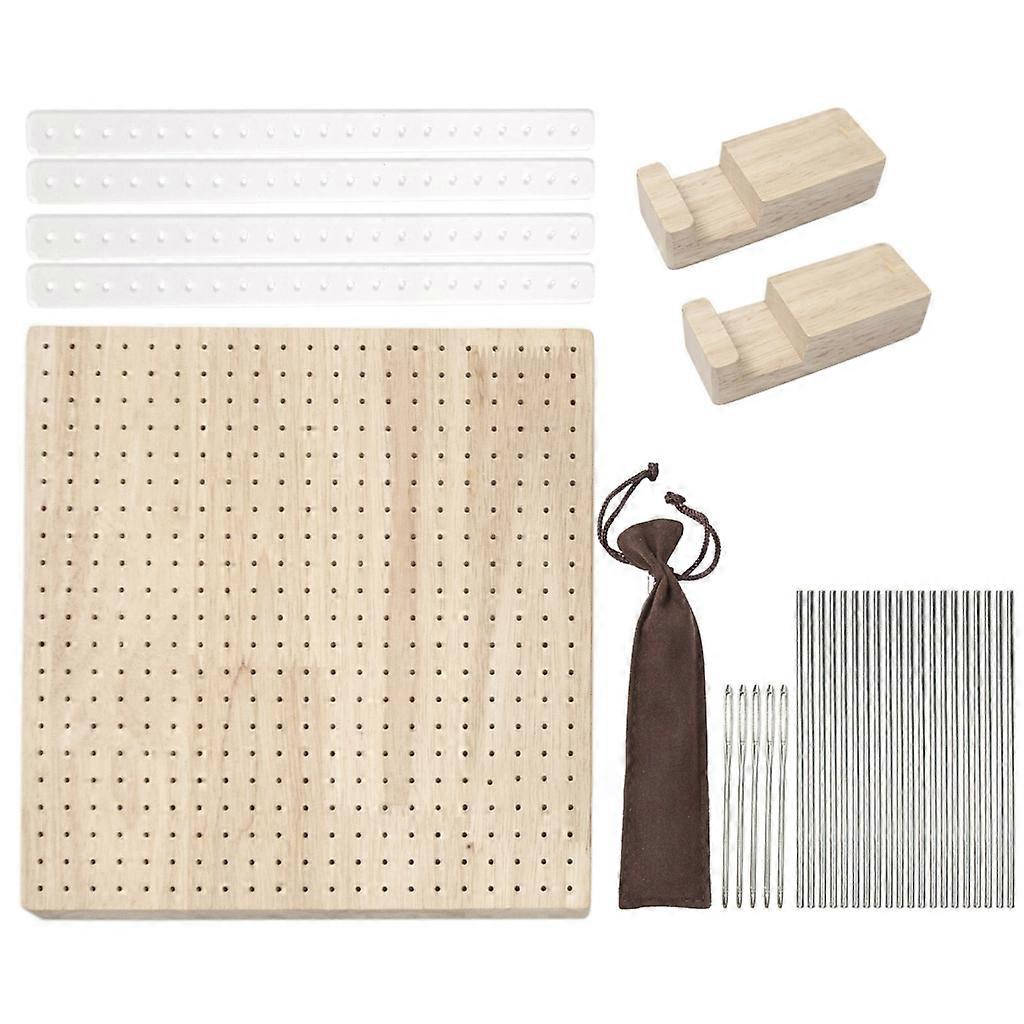 Crochet Blocking Board Wood Knitting Crochet Board for Granny Square Full Kits