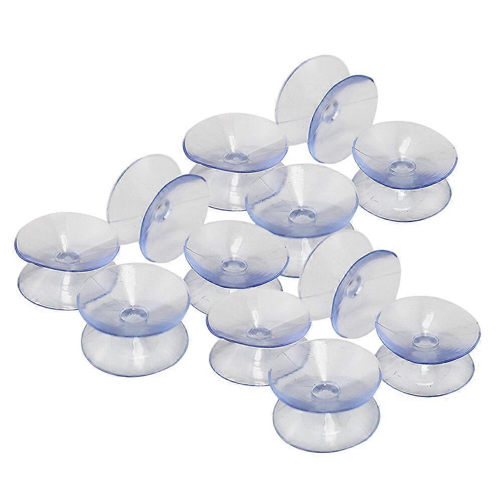 50Pcs 20mm Transparent Double-sided Suction Rubber Pads for Glass Silicone Suckers without Hooks