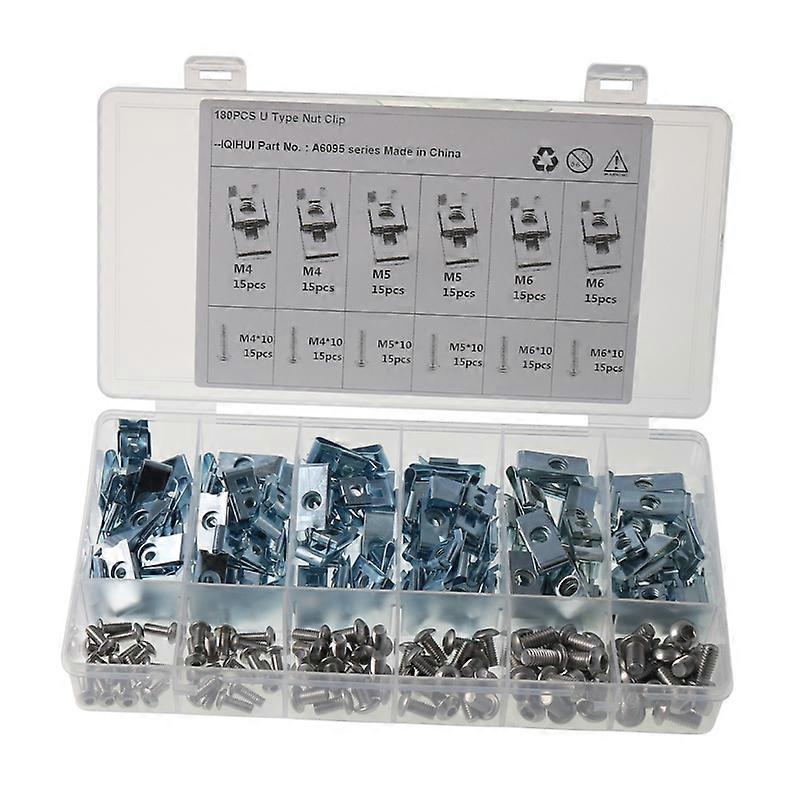 M4 M5 M6 Speed U Nuts Fastener Nut Clips Assorted Kits Zinc Car Cap Parts