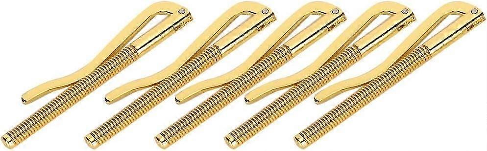 Wallet spring clips, 5 anti-rust galvanized steel high hardness spring wallets (gold)
