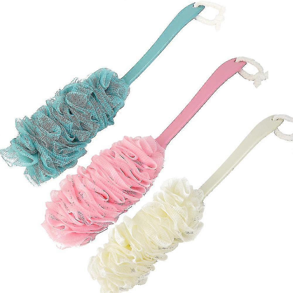 3-pack Shower Ball Long Handle Shower Brush