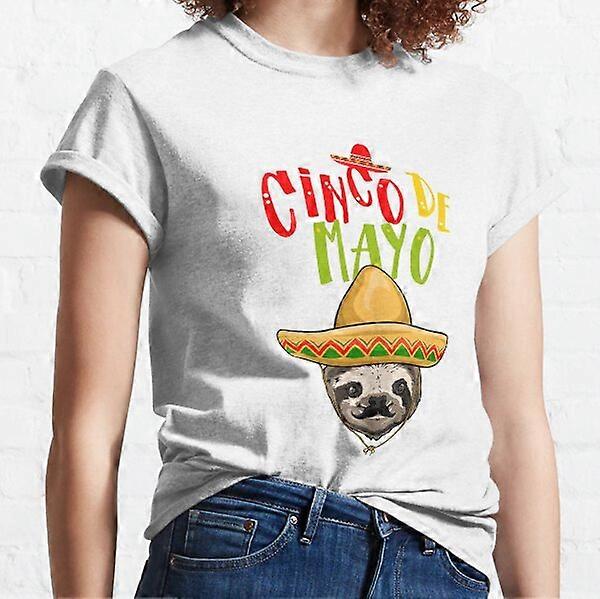 Camiseta Clássica Cinco De Mayo Sloth-RK15543