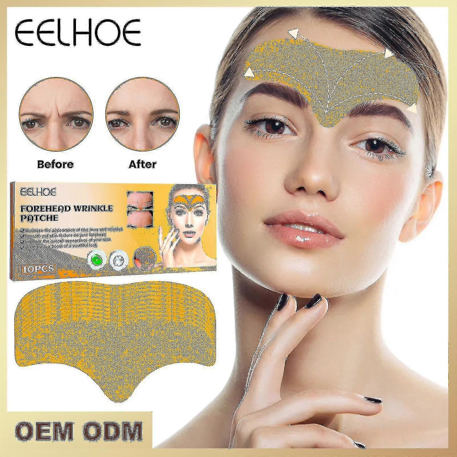 額のしわパッチは滑らかにし、滑らかな額のしわリフトと引き締め顔の肌額パッチ10pcs /ボックス