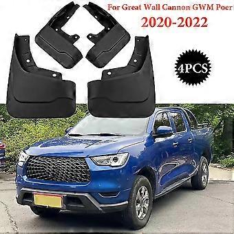 Car-styling Mudflaps For Great Wall Cannon Gwm Poer 2020-2022 Mud Splash Guard Mudguards Front Rear Fender Car Accessories