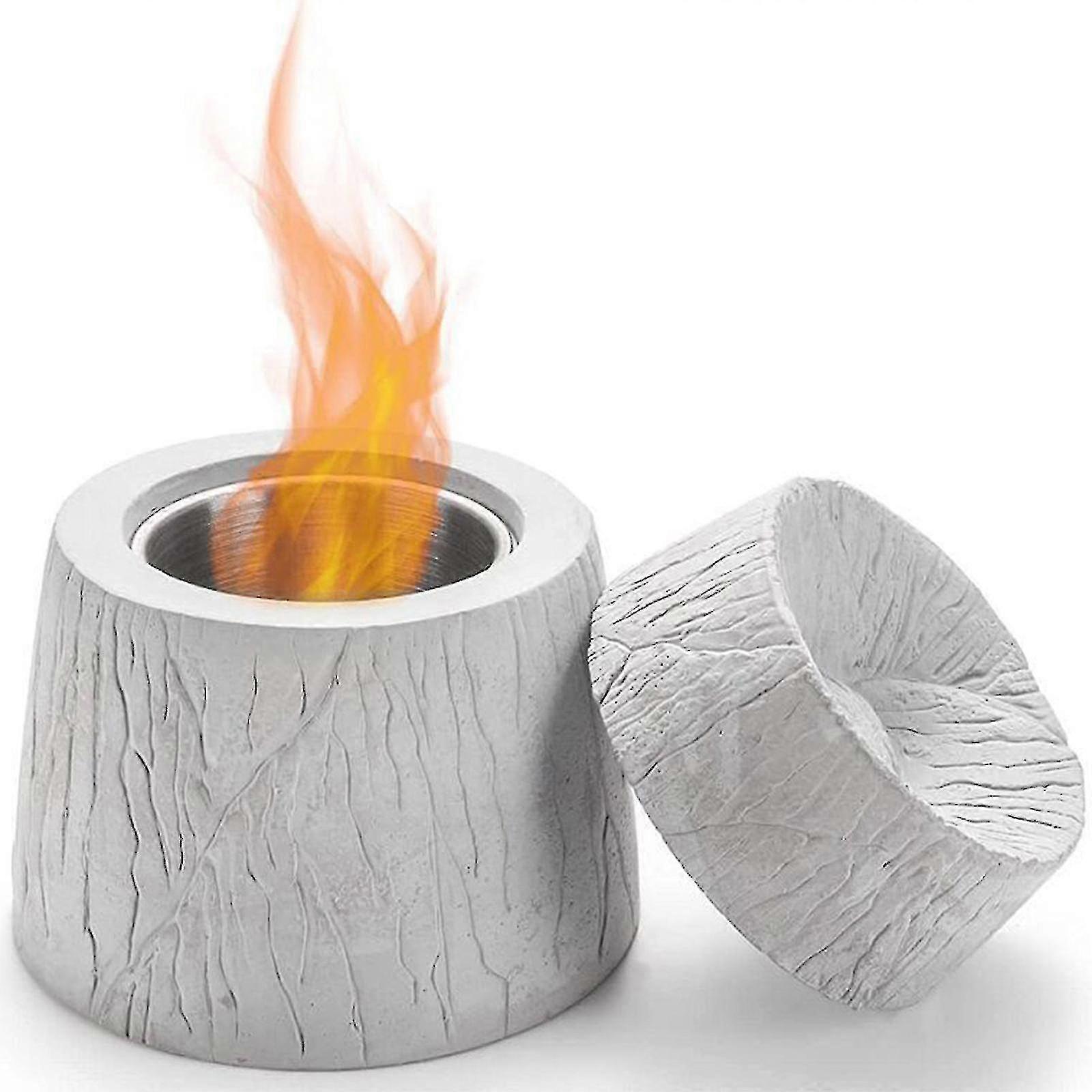 Mini Fireplace,portable Concrete Fire Pit,for Indoor Outdoor Garden Decor