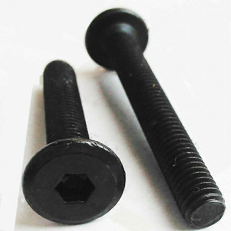 Black 304 Stainless Steel Furniture Connector Bolts – Hex Flat Head Allen Screws – Metric Sizes