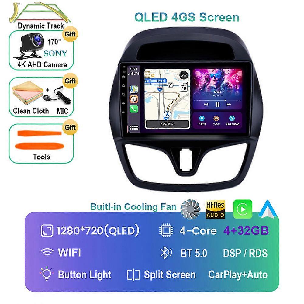 Android 13 For Chevrolet Spark 2015 - 2018 Car Radio Carplay Auto GPS Navigation 4G WIFI Stereo Multimedia Video Player QLED DSP