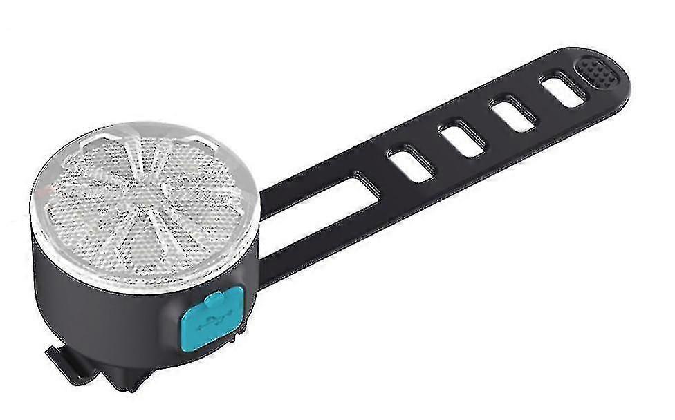 Bicycle Rainproof Tail Light, Usb Charging Safety Warning Lightwhite