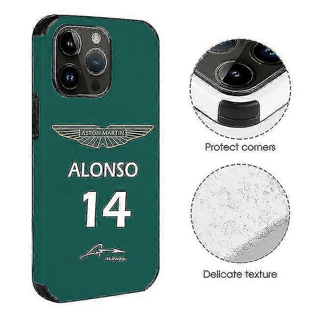 2023 Aston Martin F1 Race Team Fernando Alonso 14 Capas para Iphone 14 13 12 11 Plus Pro Max Mini Xr 7 8 Phone Cover