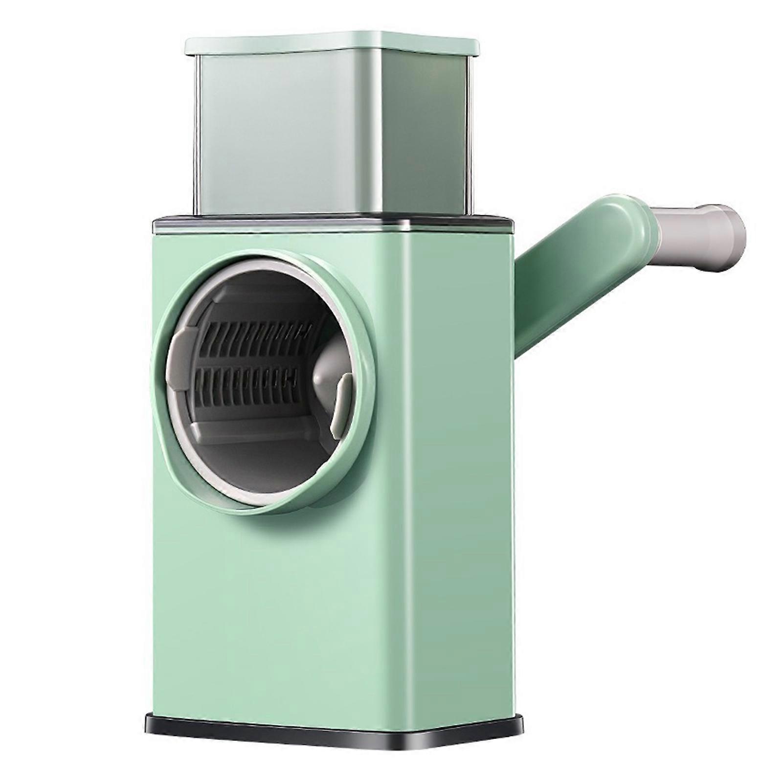 Vegetable Chopper Manual Rotating Green Color Strong Suction Base Vegetable Grater for Home