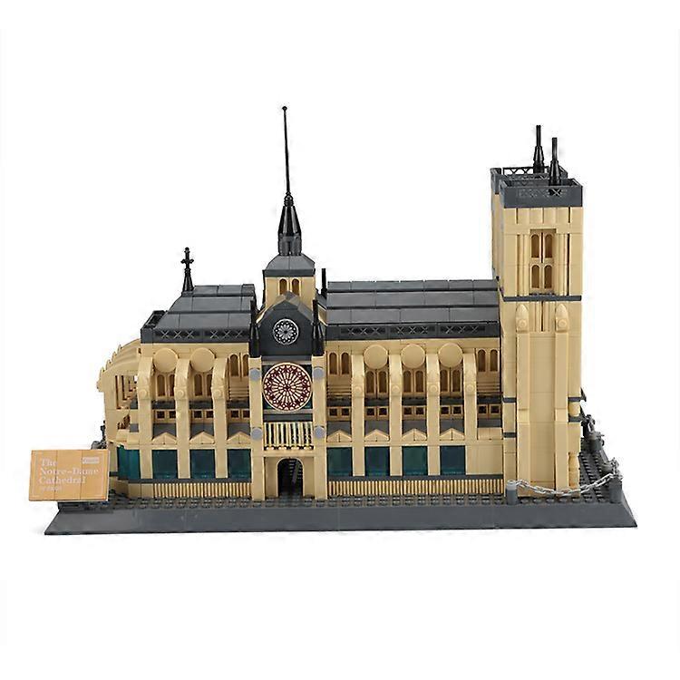Promotional sales Notre-Dame Cathedral Building Block Set (1378 Pieces) Paris's Notre Dame Cathedral Famous Landmark Series - Architecture Model for K