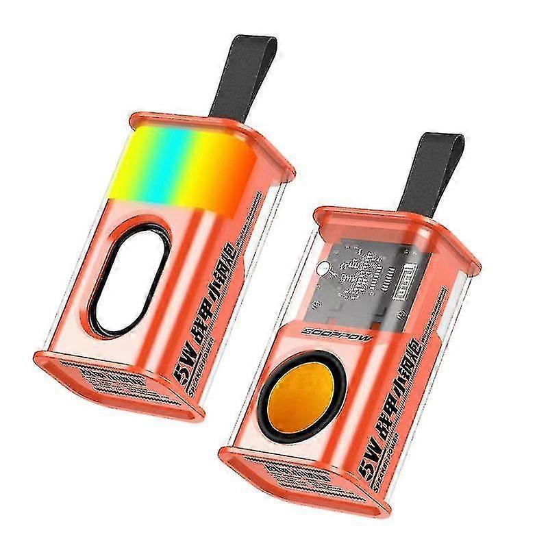 Bluetooth 5.0 Rechargeable Mini Wireless Music Speaker Led Light Portable With Lanyard