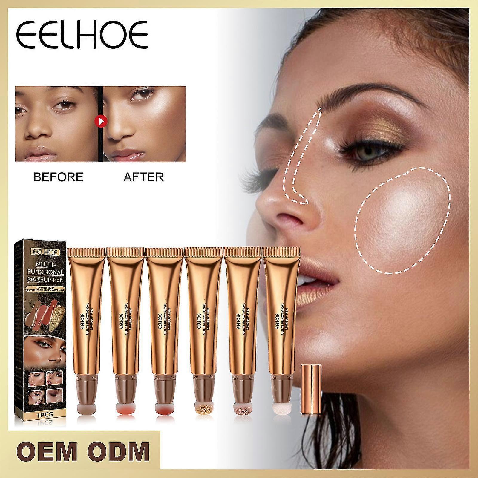 Cream Bronzer Contour Beauty Wand Liquid Contour Beauty Wand Highlighter And Bronzer Stick With Cushion Applicator Attached Easy To Blend Long Lasting