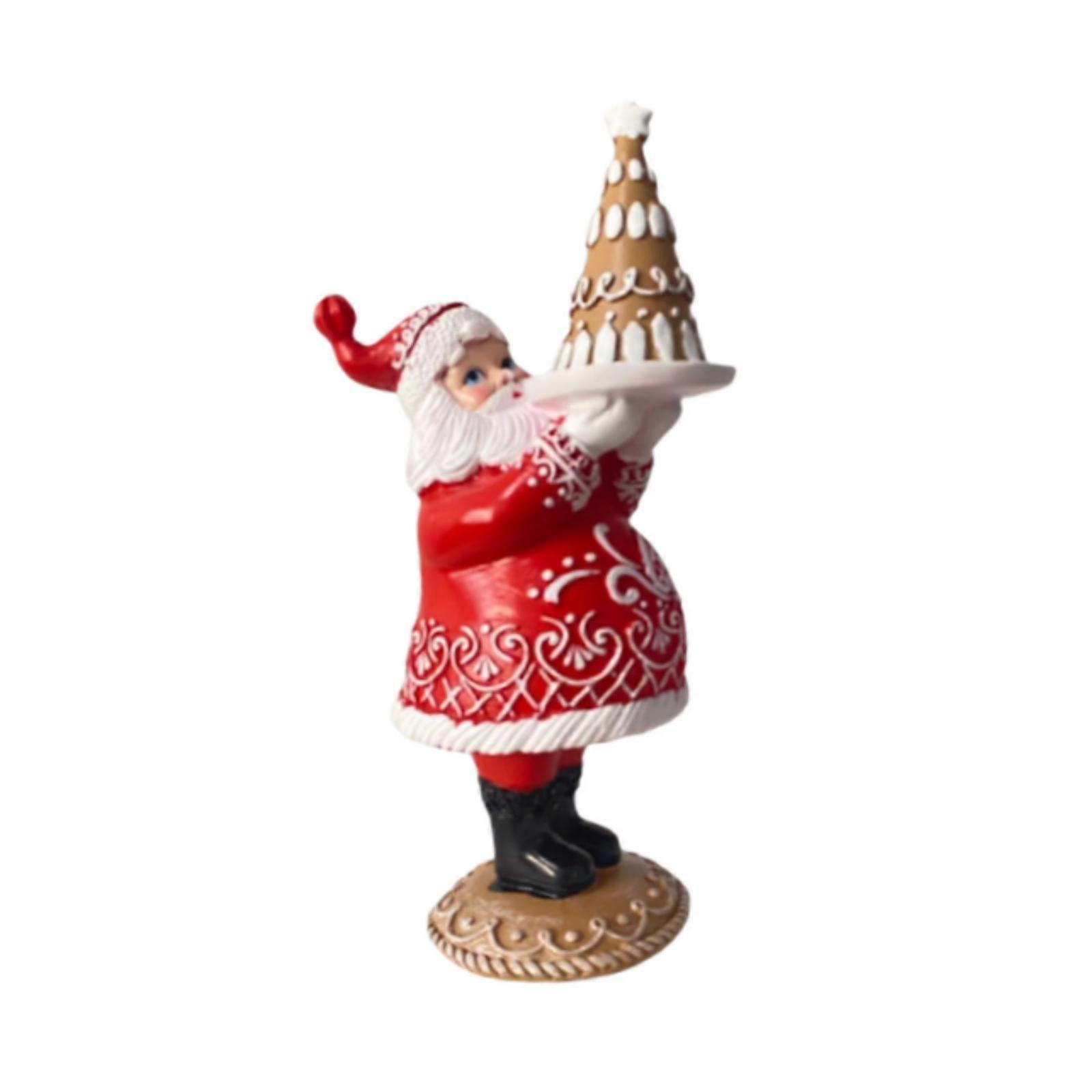 Christmas Figurine Collectible Decorative Statue for Bookshelf Party Bedroom Man