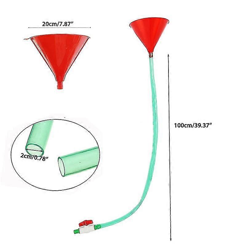 Plastic Filling Funnel Beer Funnel Wine Liquid Pipe Tube Plastic Valve ...